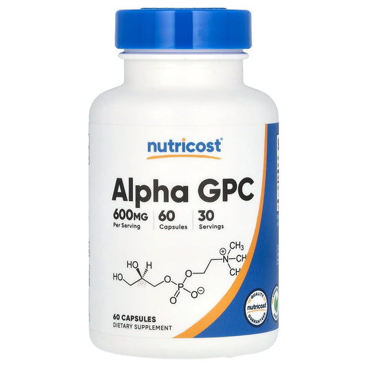Nutricost, Alpha GPC, 60 Capsules (300 mg per Capsule) - Image 1
