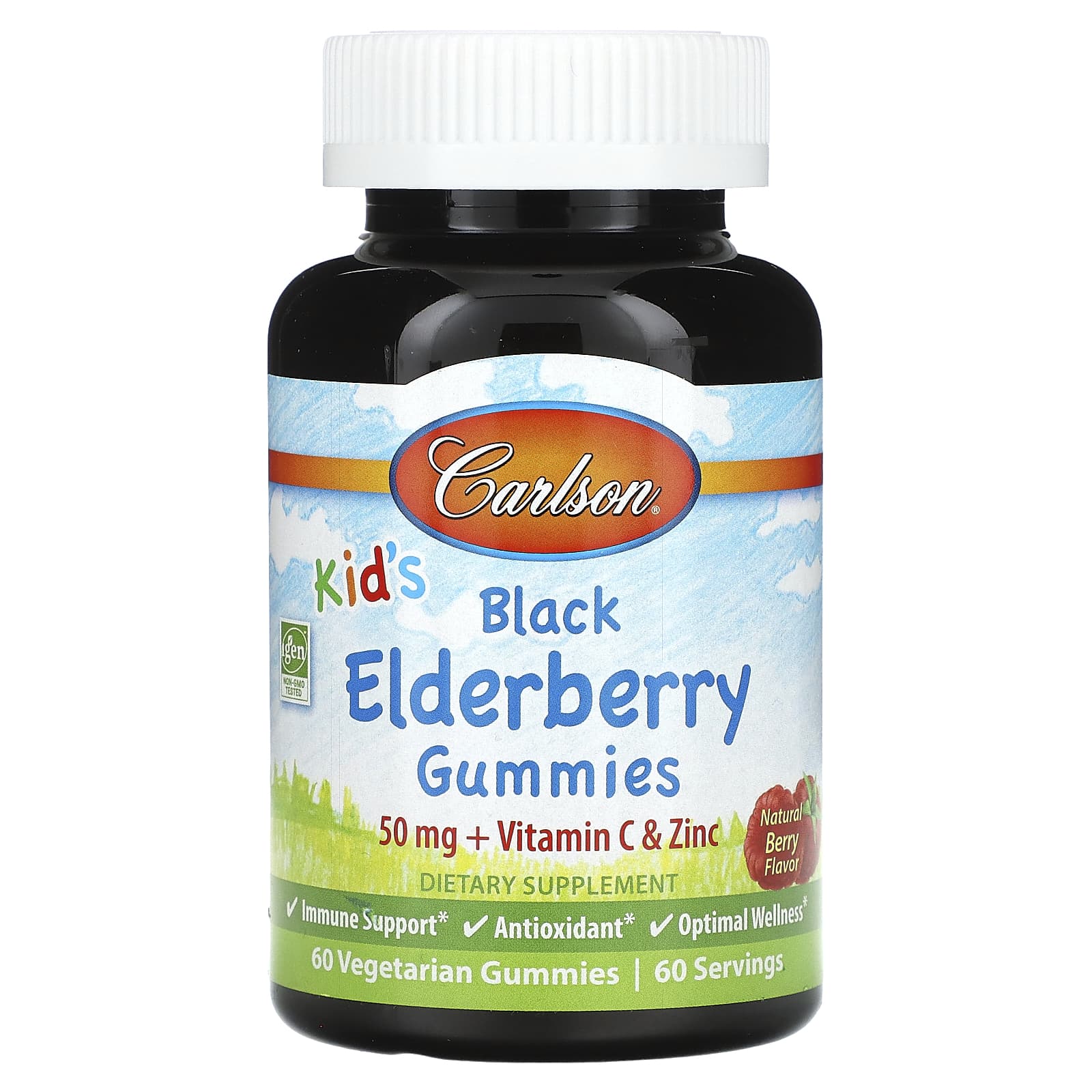 Carlson Kid's Black Elderberry Gummies for Immune Support & Wellness - Image 1