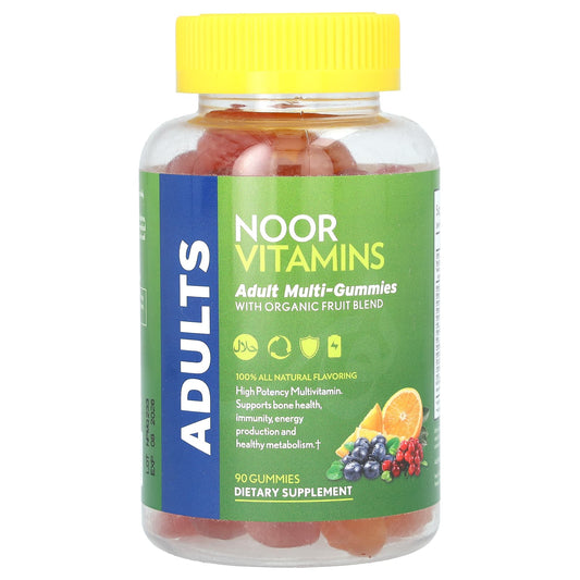 Noor Vitamins, Adult, Multi-Gummies with Organic Fruit Blend , 90 Gummies - Image 1