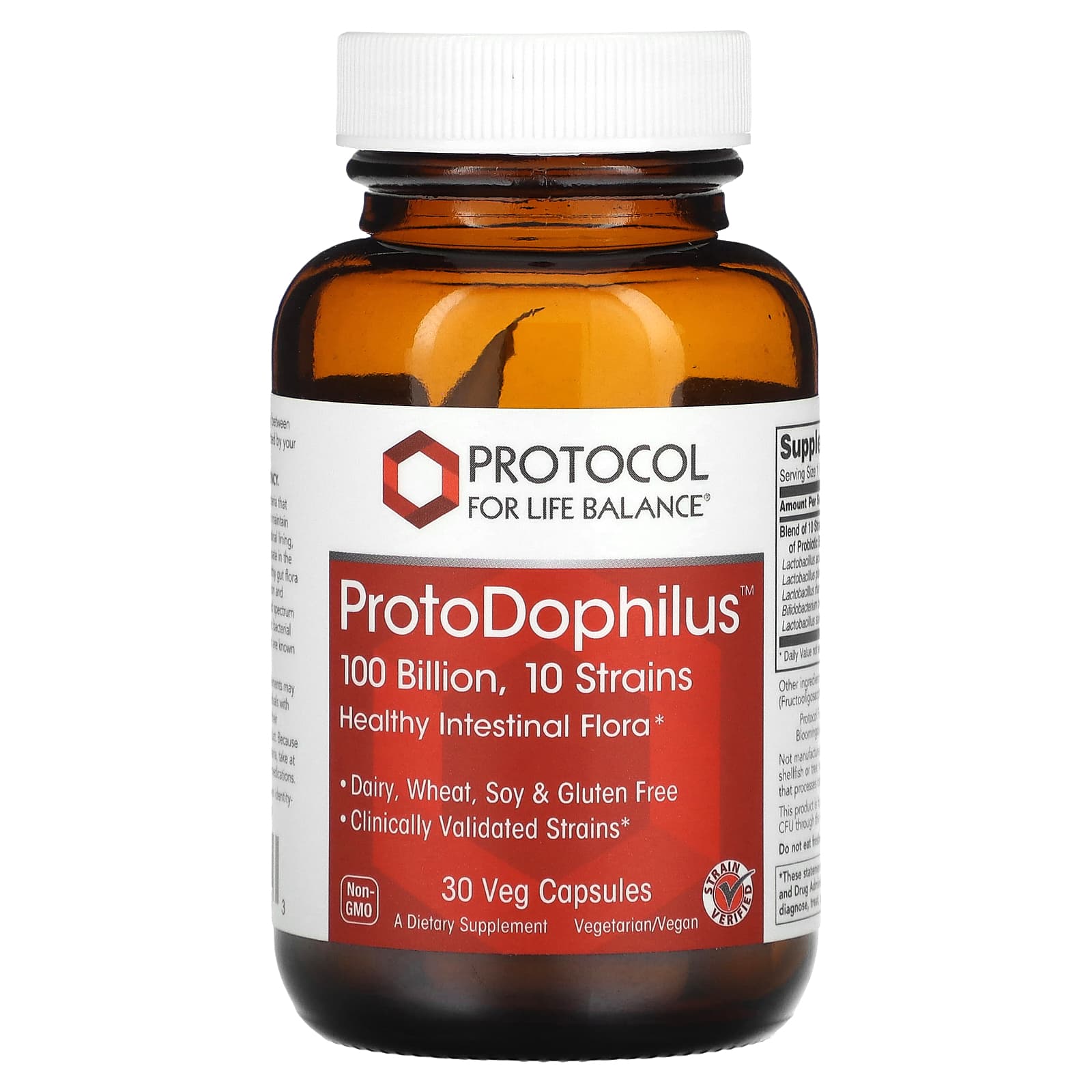 Protocol for Life Balance, ProtoDophilus, 100 Billion, 30 Veg Capsules - Image 1