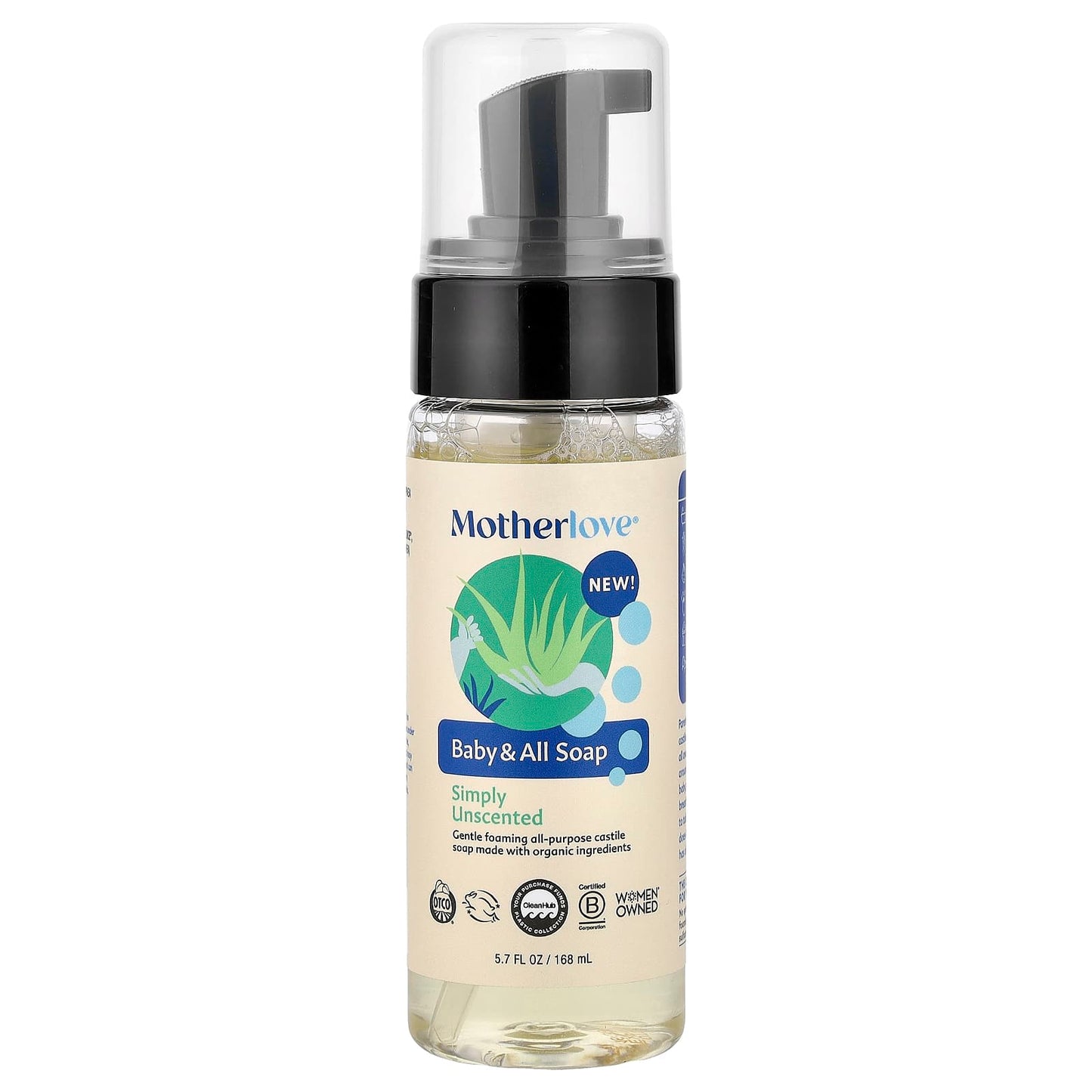 Motherlove, Baby & All Soap, Simply Unscented, 5.7 fl oz (168 ml) - Image 1