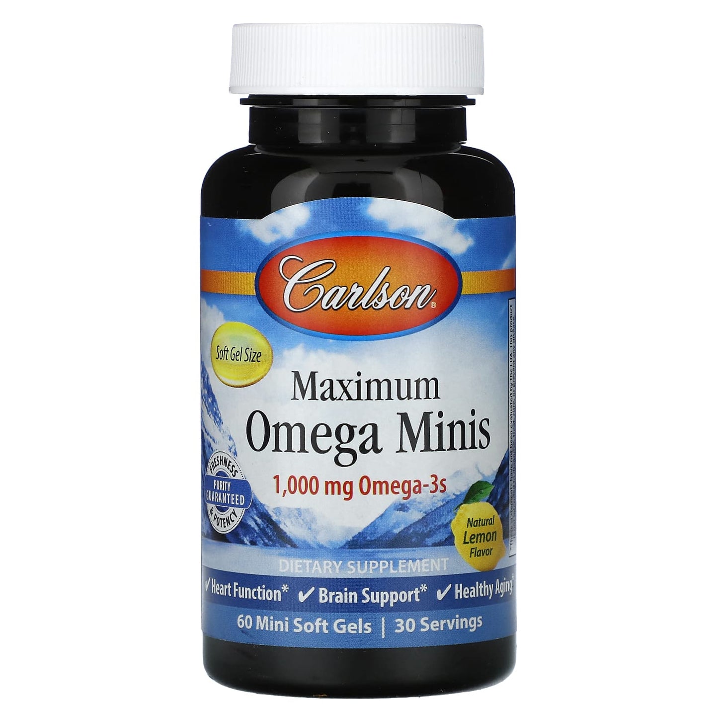 Carlson Omega-3 Soft Gels, High-Concentration, Gluten-Free, Non-GMO - Image 1