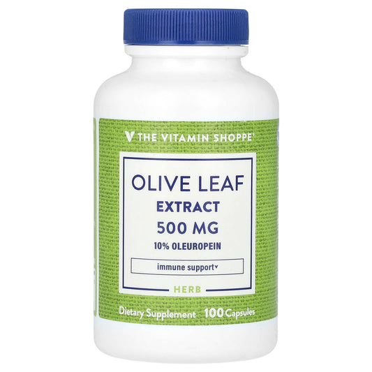 The Vitamin Shoppe, Olive Leaf Extract, 500 mg, 100 Capsules - Image 1