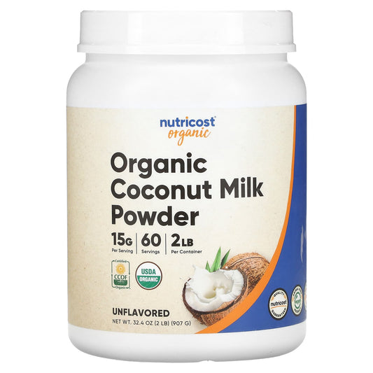 Nutricost, Organic Coconut Milk Powder, Unflavored, 2 lbs (907 g) - Image 1
