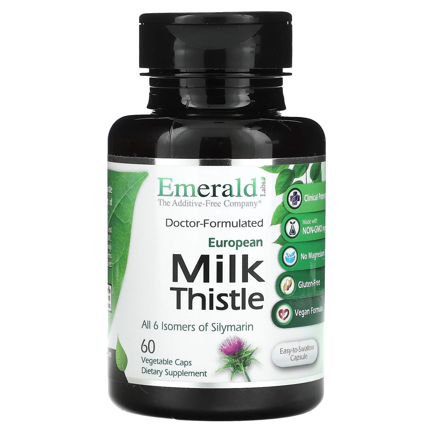 European Milk Thistle Supplement by Emerald Laboratories - 60 Veggie Caps - Image 1