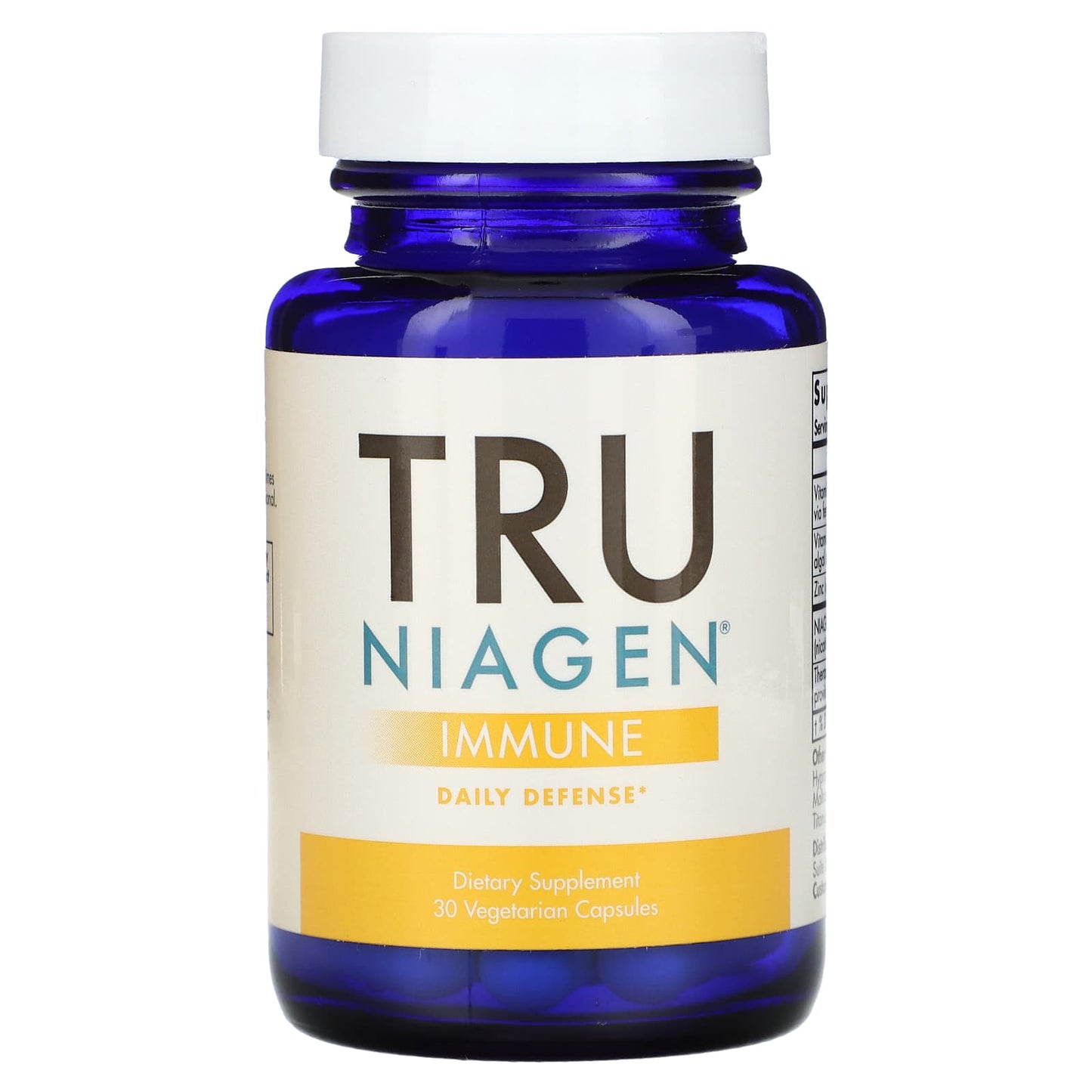 Tru Niagen, Immune, Daily Defense, 30 Vegetarian Capsules - Image 1