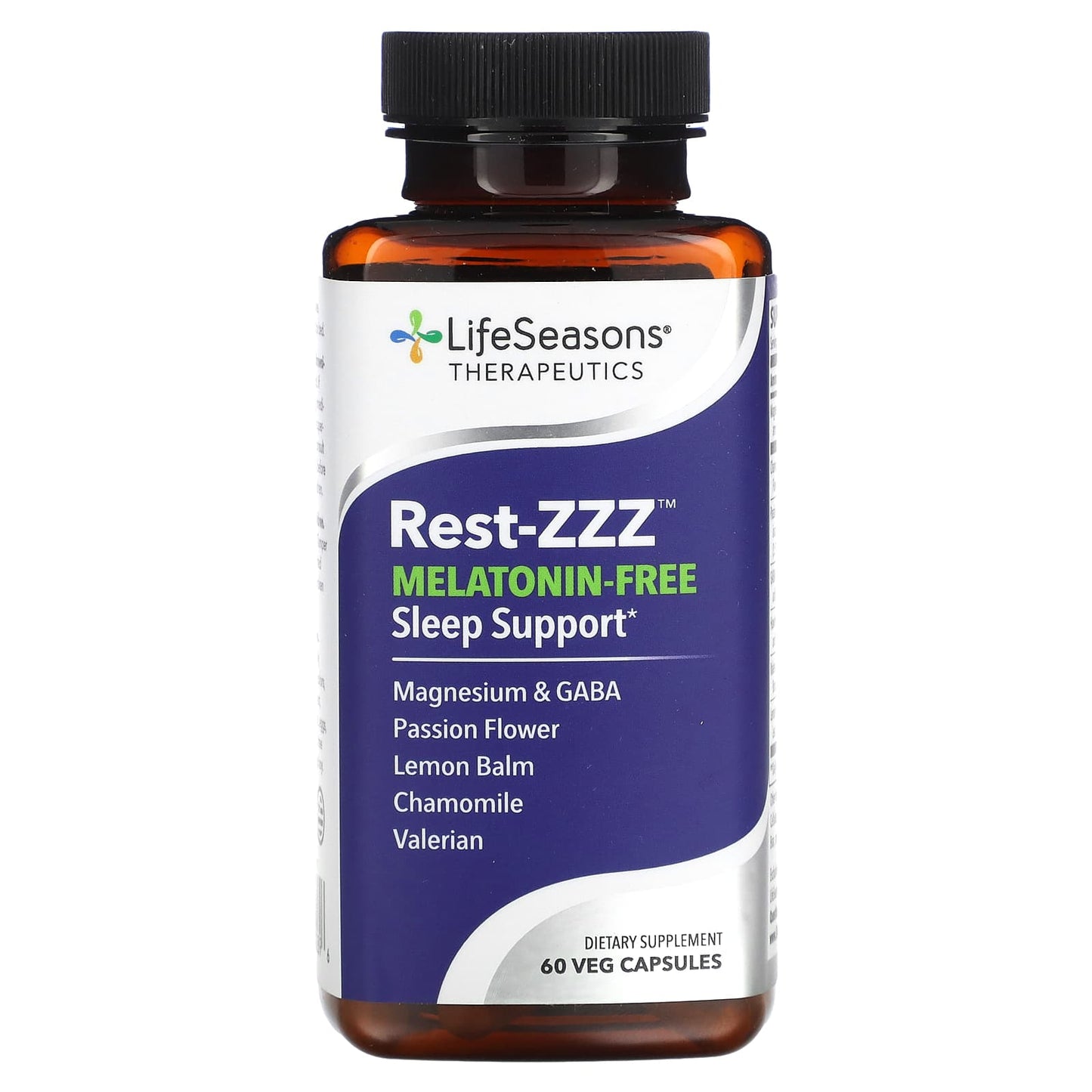 LifeSeasons, Rest-ZZZ, Melatonin-Free Sleep Support, 60 Veg Capsules - Image 1