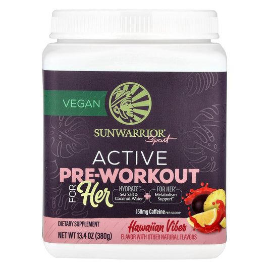 Sunwarrior, Sport, Active Pre-Workout For Her, Hawaiian Vibes, 13.4 oz (380 g) - Image 1
