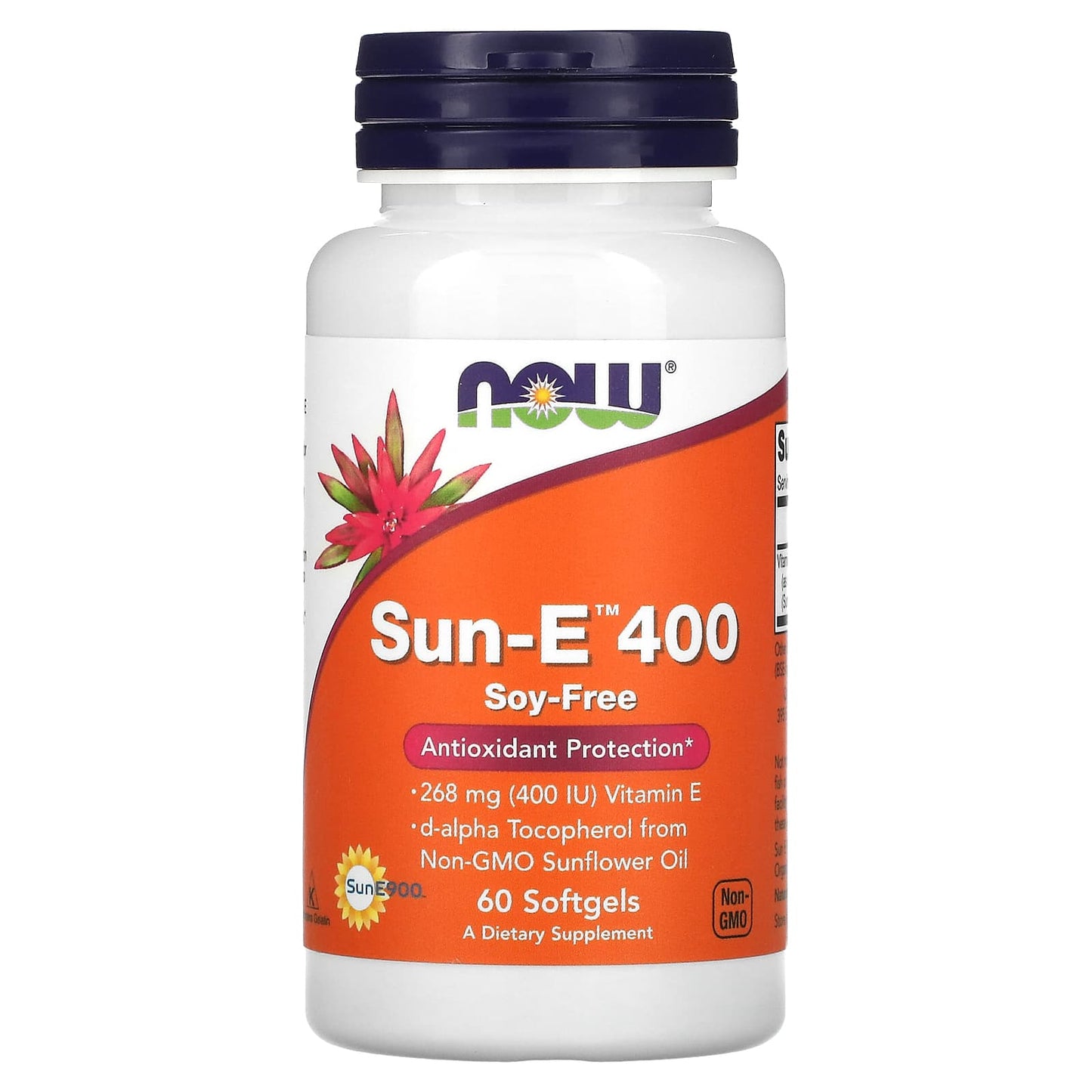 NOW Foods, Sun-E 400, 268 mg (400 IU), 60 Softgels - Image 1