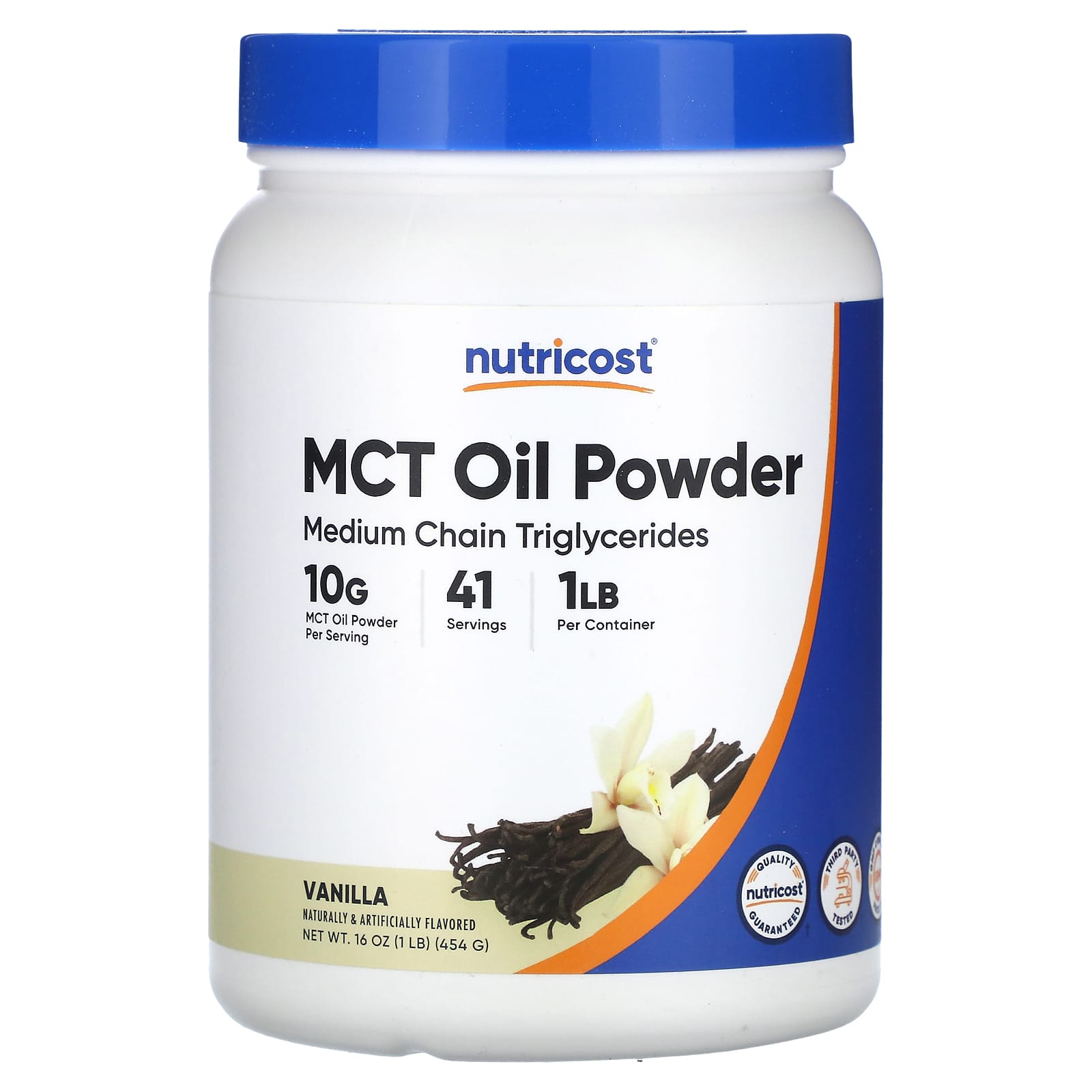 Nutricost, MCT Oil Powder, Vanilla, 16 oz (454 g) - Image 1