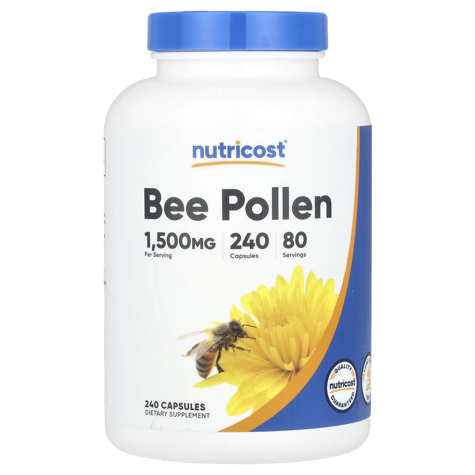 Nutricost, Bee Pollen, 240 Capsules (500 mg per Capsule) - Image 1