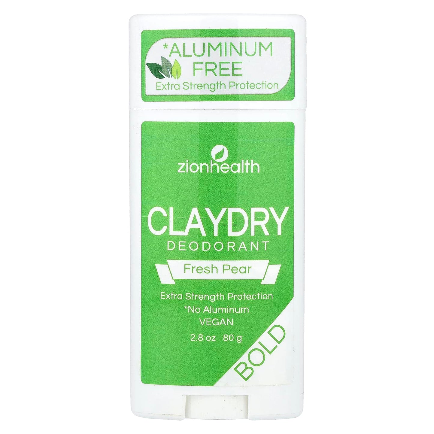 Zion Health, Bold, ClayDry Deodorant, Fresh Pear, 2.8 oz (80 g) - Image 1