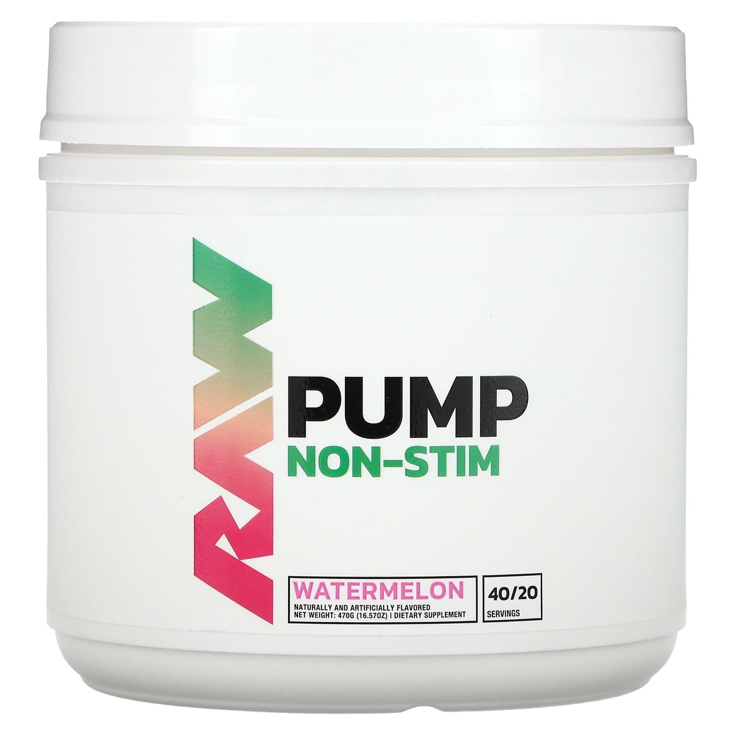 Raw Nutrition, Pump, Non-Stim, Watermelon, 16.57 oz (470 g) - Image 1