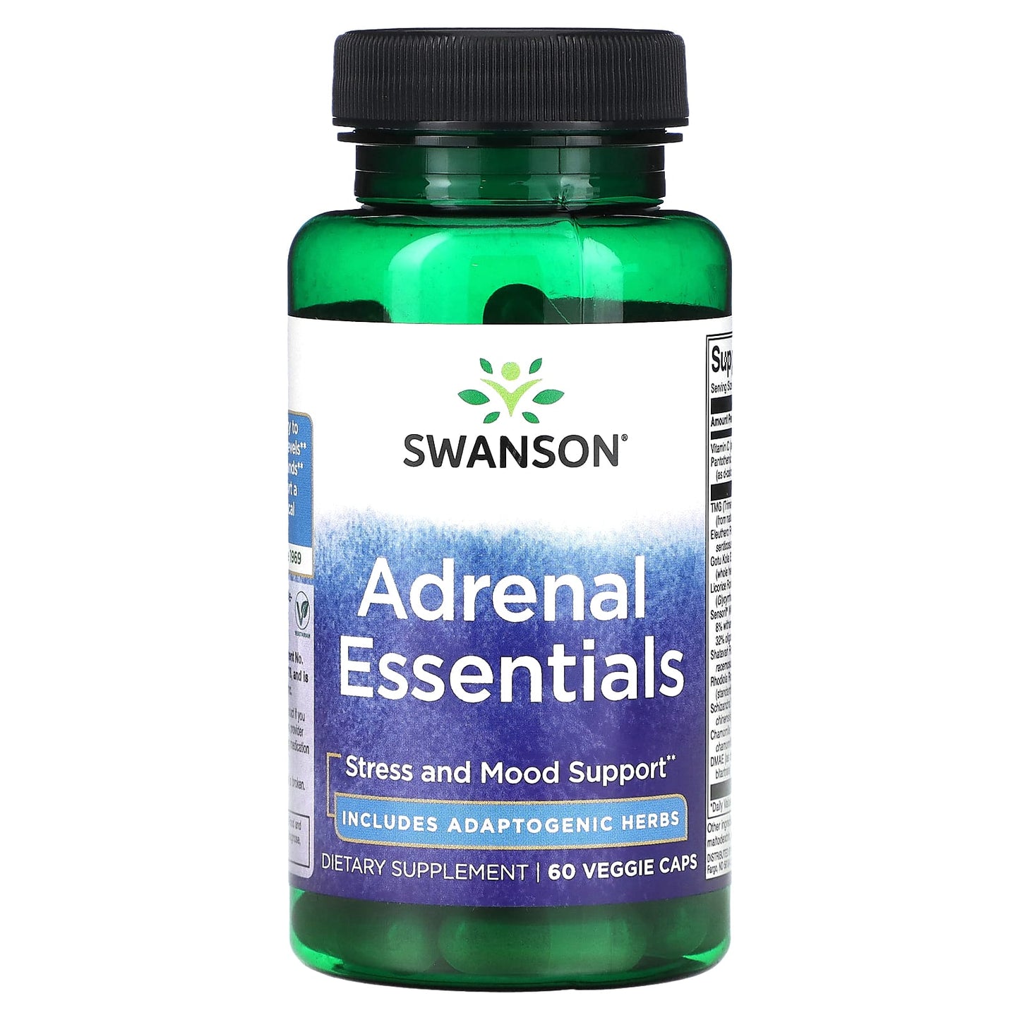 Swanson, Adrenal Essentials, 60 Veggie Caps - Image 1