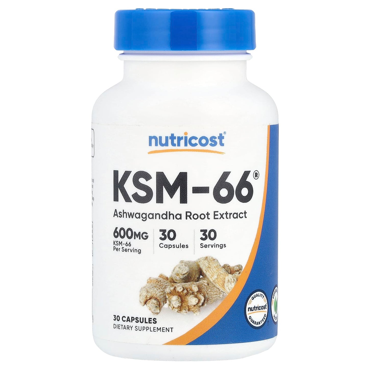 Nutricost, KSM-66, Ashwagandha Root Extract, 600 mg, 30 Capsules - Image 1
