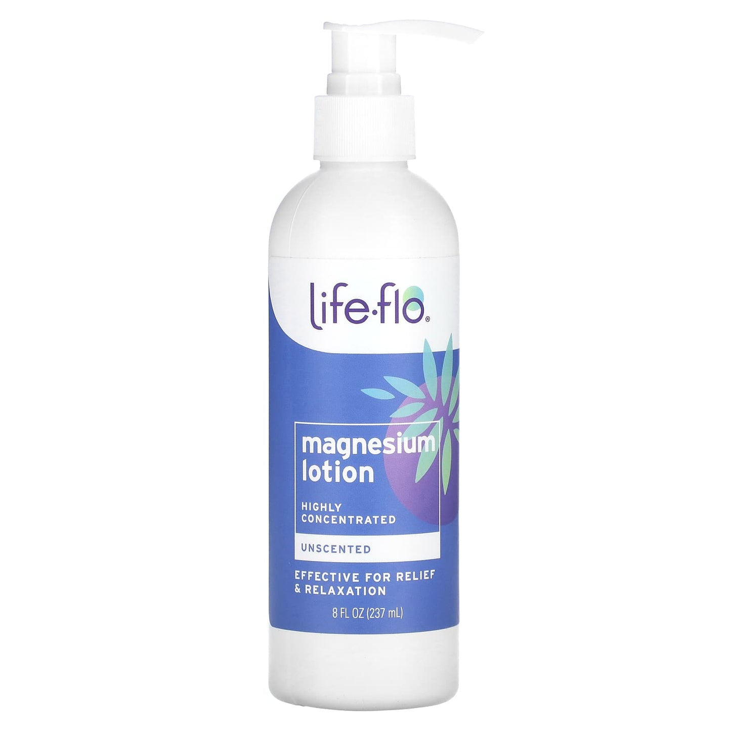 Life-flo, Magnesium Lotion, Highly Concentrated, Unscented, 8 fl oz (237 ml) - Image 1