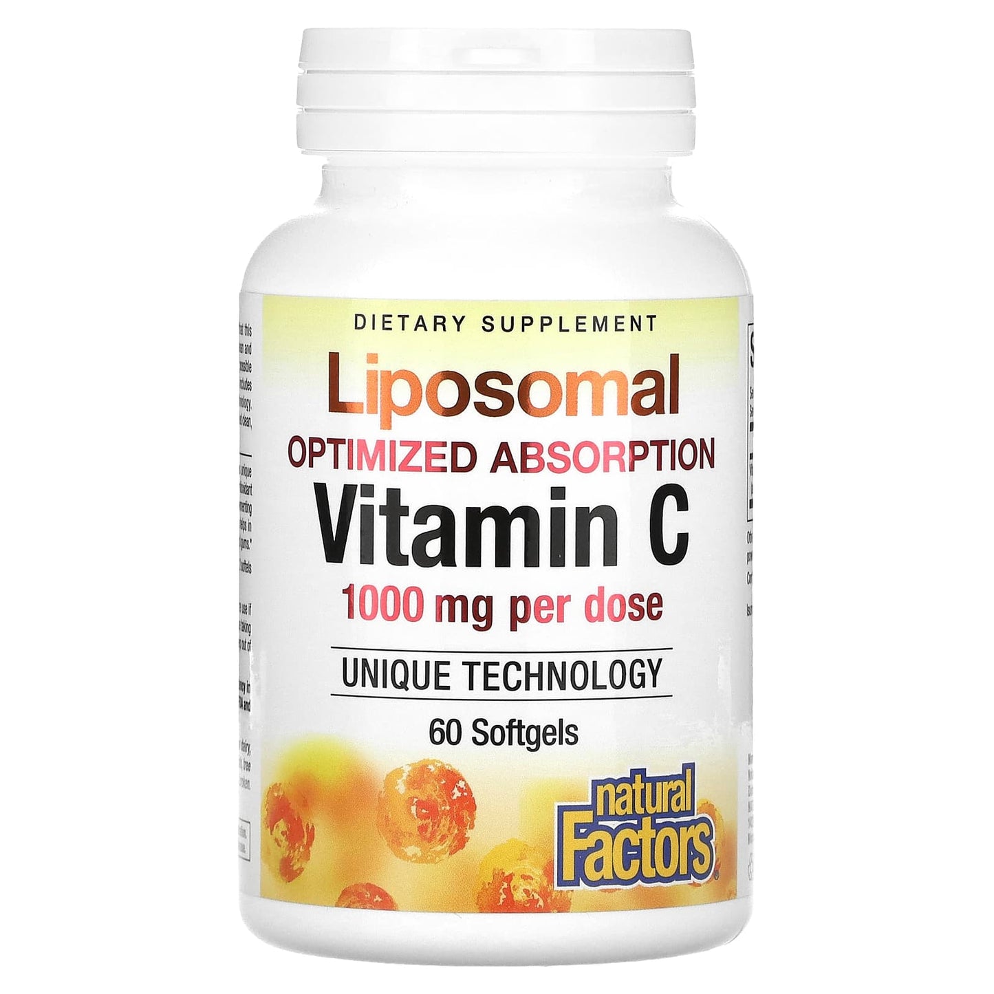 Natural Factors, Liposomal Vitamin C, 60 Softgels (500 mg per Softgel) - Image 1
