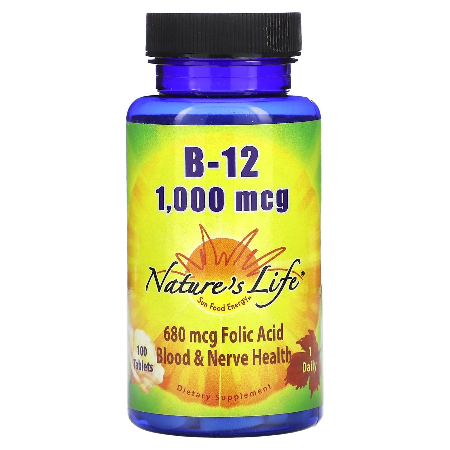 Nature's Life, B-12, 1,000 mcg, 100 Tablets - Image 1