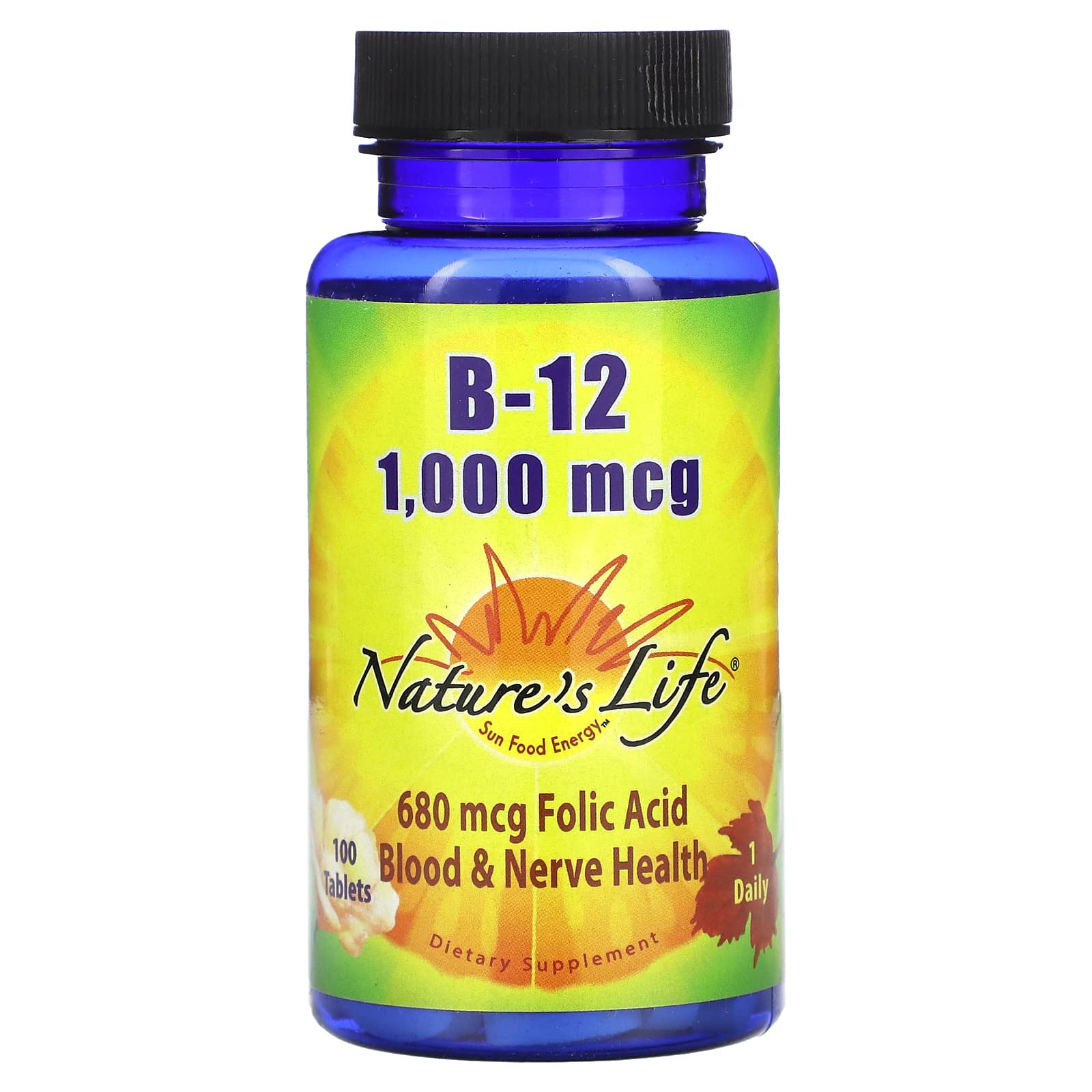 Nature's Life, B-12, 1,000 mcg, 100 Tablets - Image 1