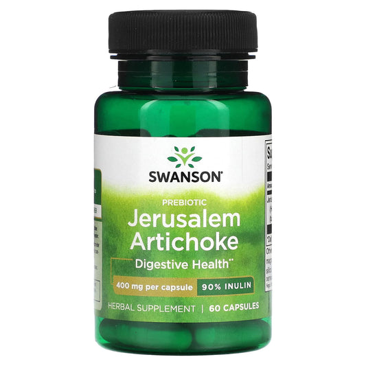 Swanson, Prebiotic Jerusalem Artichocke, 400 mg, 60 Capsules - Image 1