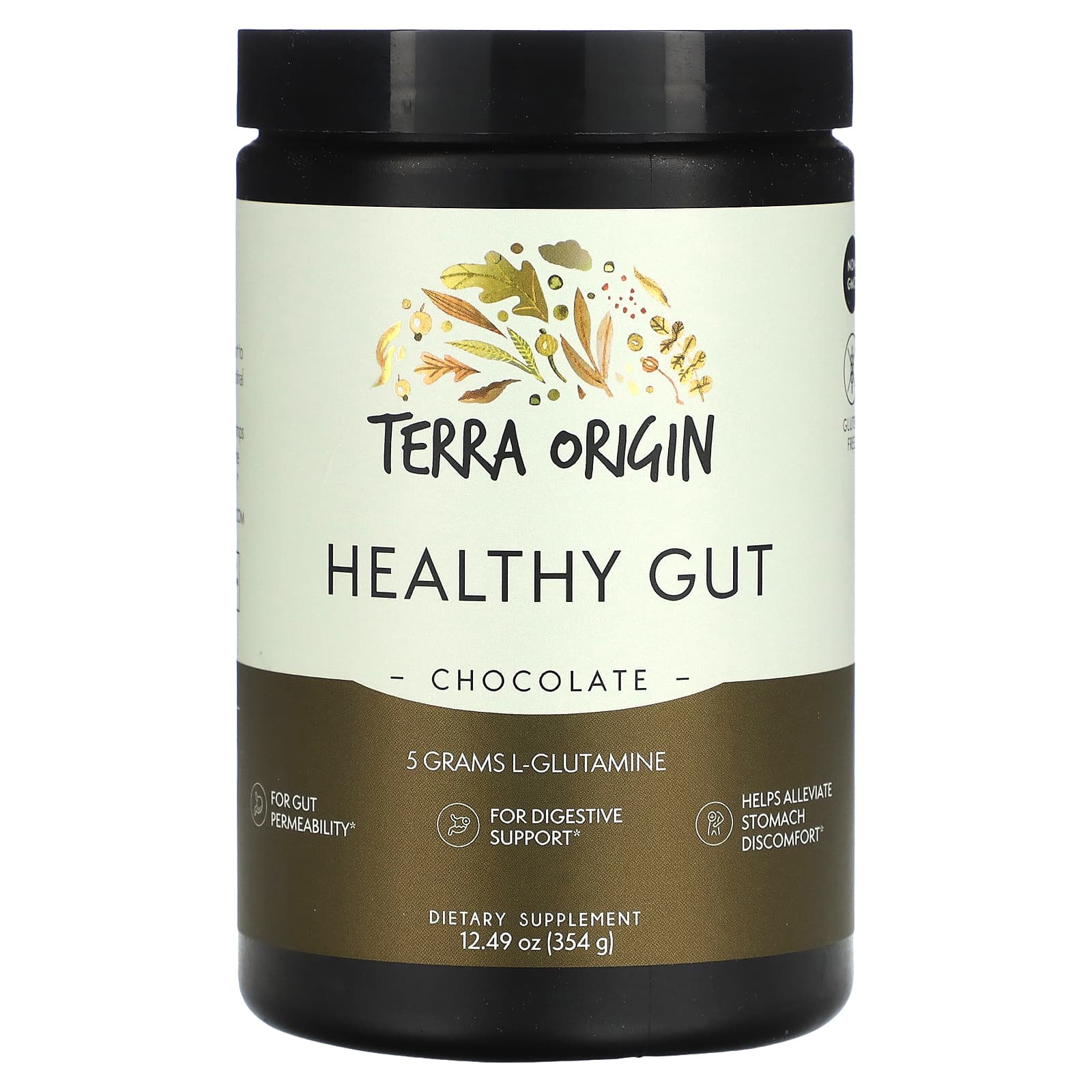Terra Origin, Healthy Gut, Chocolate, 12.49 oz (354 g) - Image 1