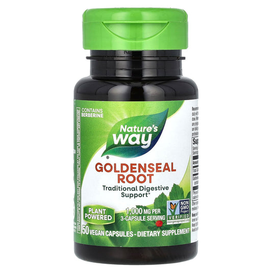 Nature's Way, Goldenseal Root, 50 Vegan Capsules (333 mg per Capsule) - Image 1