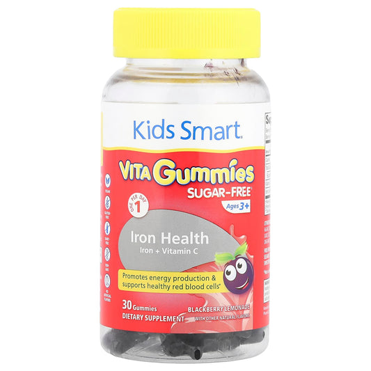 Kids Smart® VITA Gummies®, Iron + Vitamin C, Ages 3+, Blackberry Lemonade, 30 Gummies - Image 1