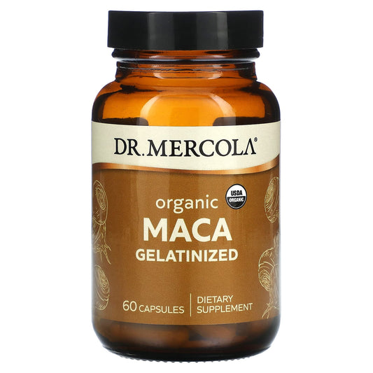 Dr. Mercola, Organic Maca Gelatinized, 60 Capsules (500 mg per Capsule)