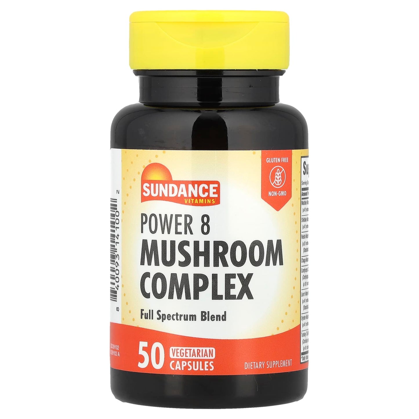 Sundance Vitamins, Power 8 Mushroom Complex, 50 Vegetarian Capsules - Image 1