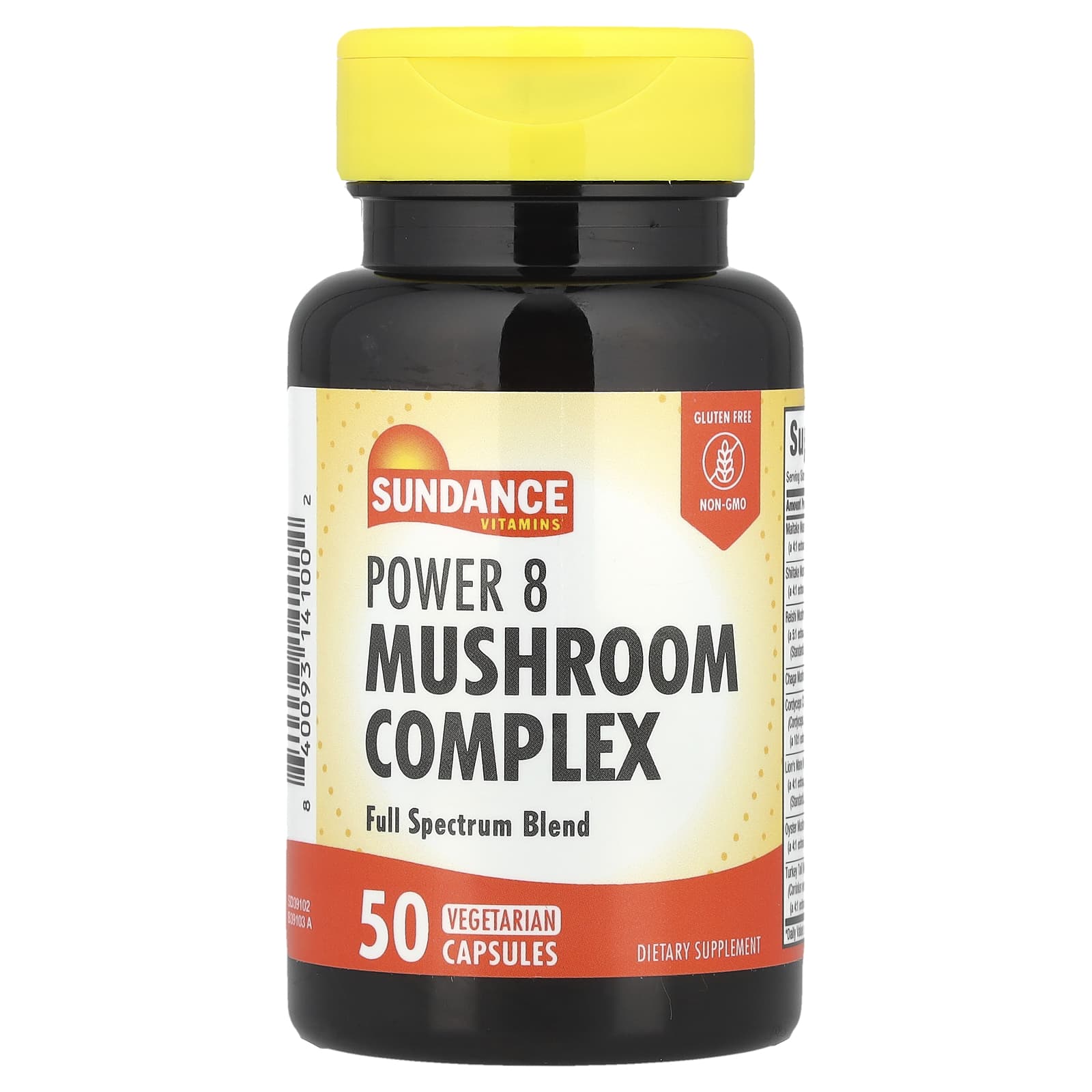 Sundance Vitamins, Power 8 Mushroom Complex, 50 Vegetarian Capsules - Image 1
