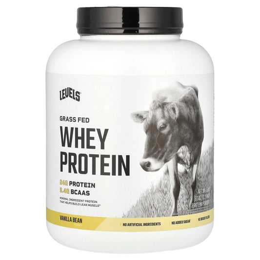 Levels, Grass Fed Whey Protein Powder, Vanilla Bean, 5 lb (2.27 kg) - Image 1