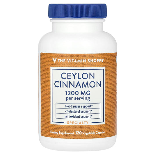 The Vitamin Shoppe, Ceylon Cinnamon, 120 Vegetable Capsules (600 mg per Capsule) - Image 1
