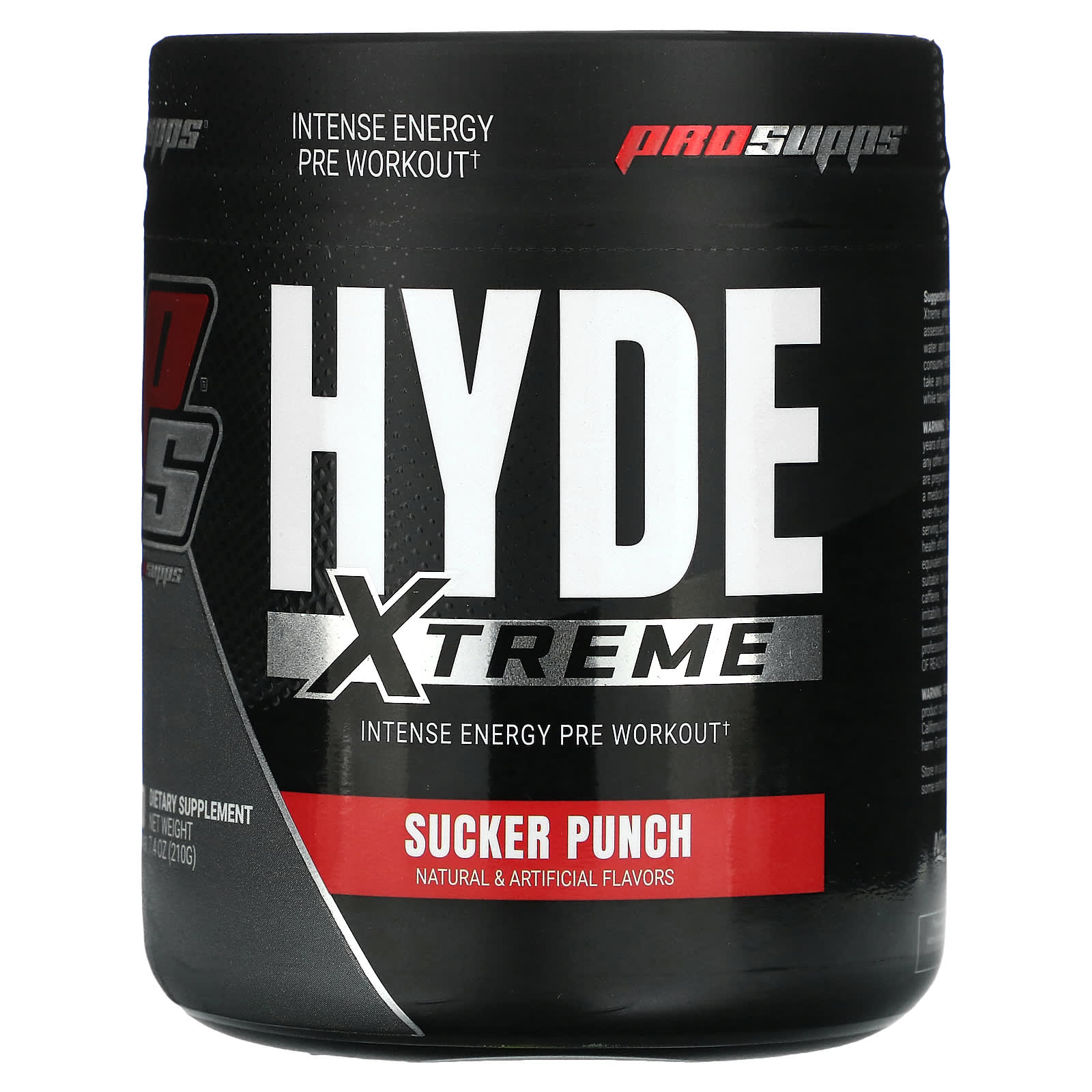 ProSupps, Hyde Xtreme, Intense Energy Pre Workout, Sucker Punch, 7.4 oz (210 g) - Image 1