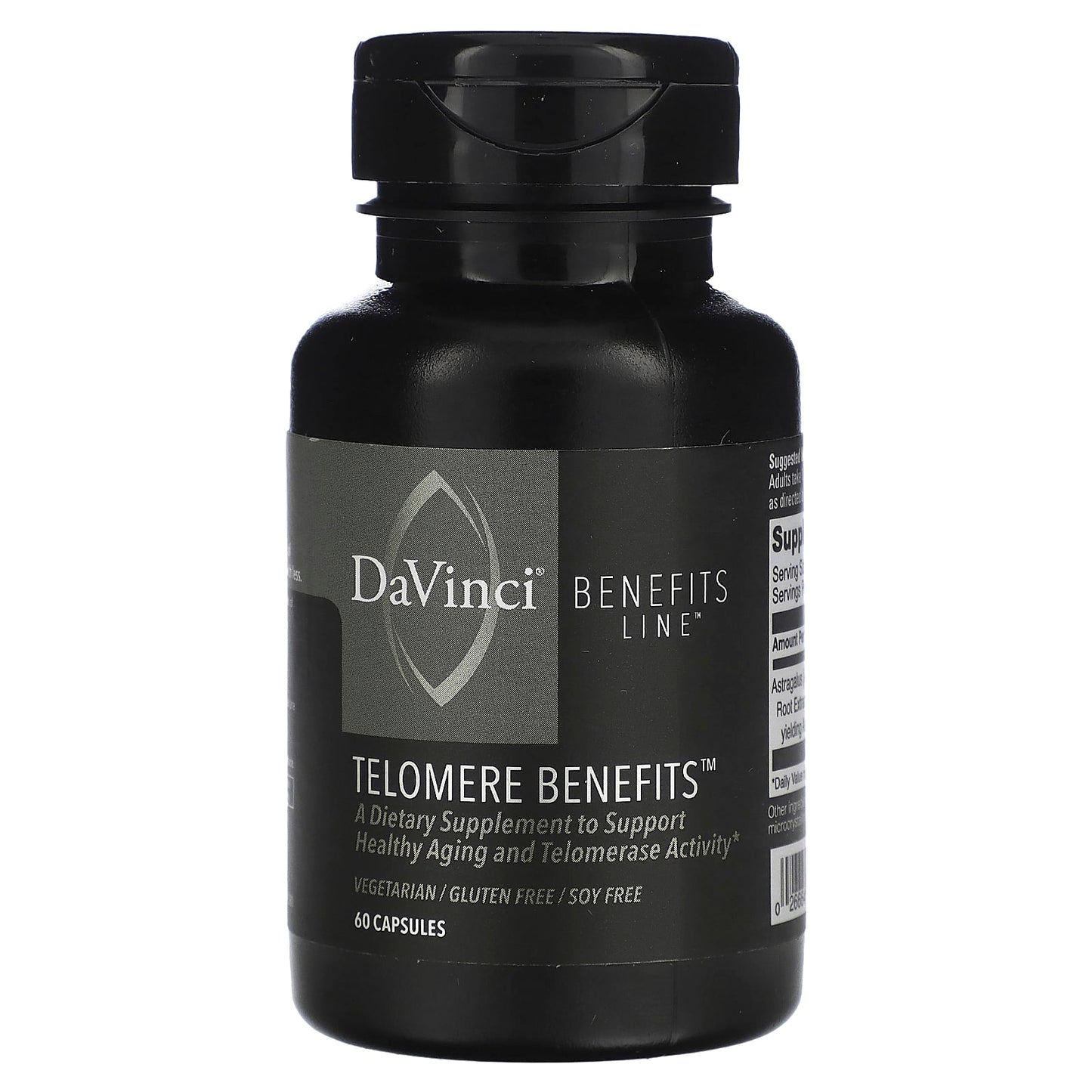 DaVinci Laboratories Telomere Benefits Supplement for Healthy Aging 250mg Capsules - Image 1