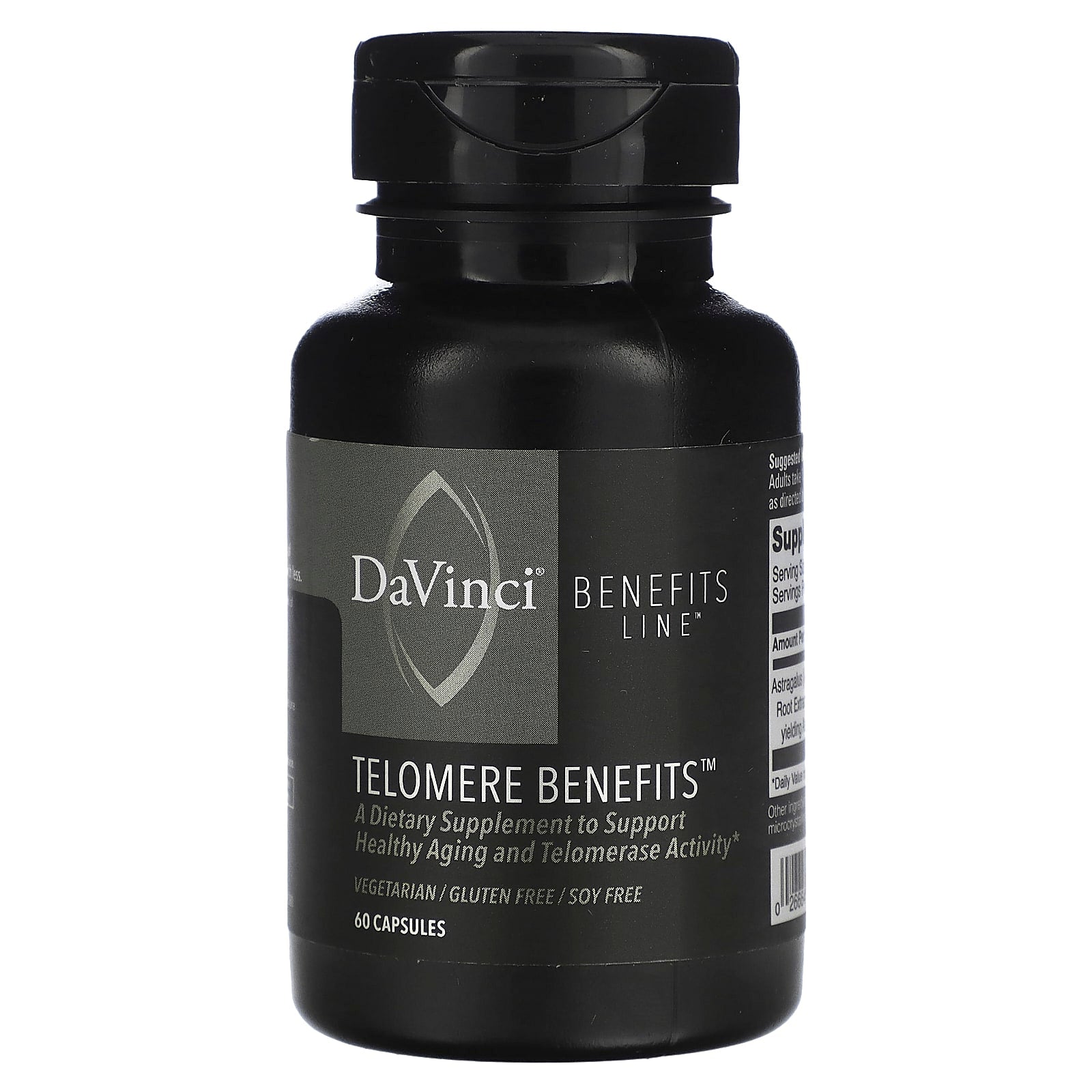 DaVinci Laboratories Telomere Benefits Supplement for Healthy Aging 250mg Capsules - Image 1