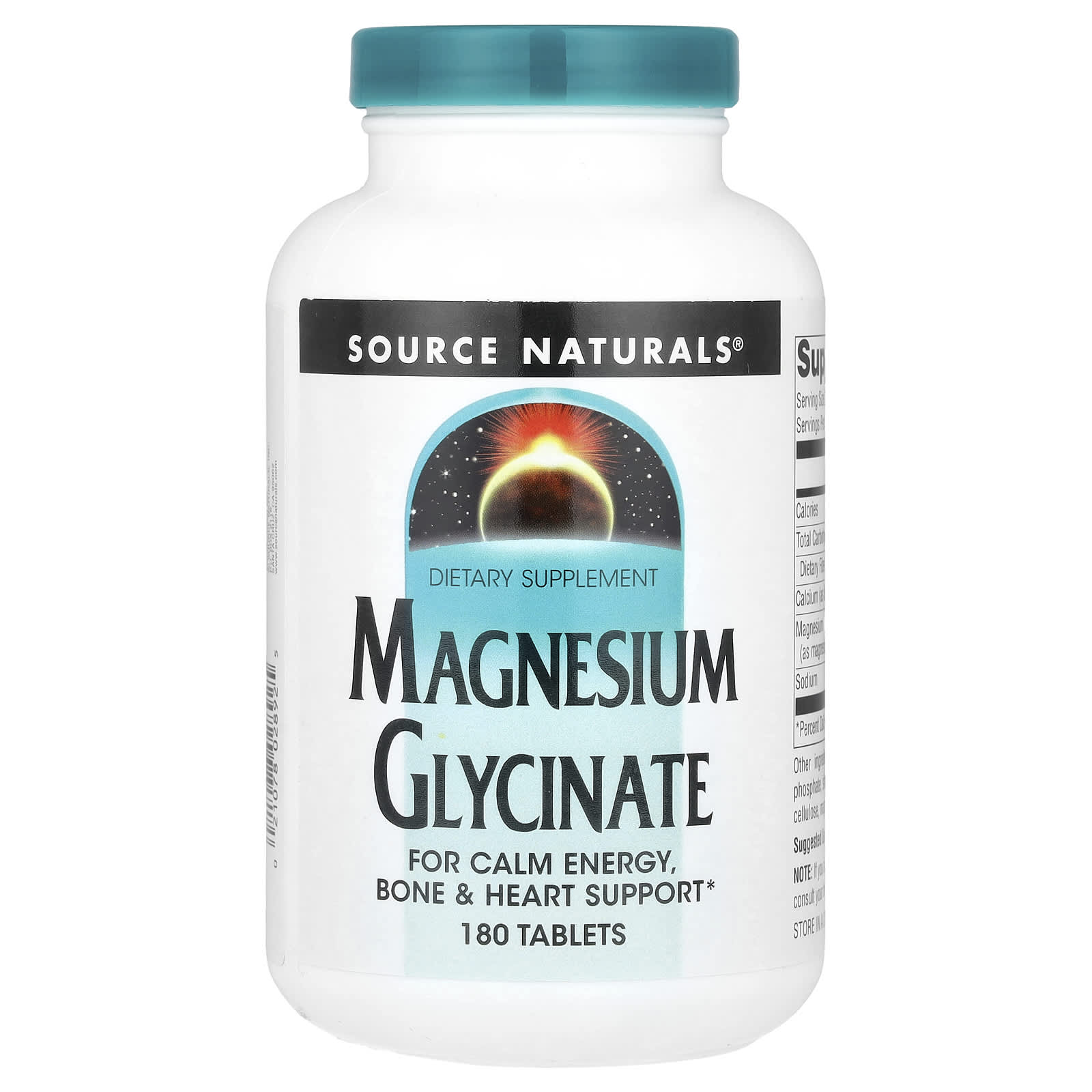 Source Naturals, Magnesium Glycinate , 180 Tablets - Image 1