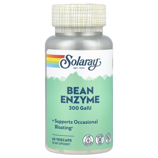 Solaray, Bean Enzyme, 300 GaIU, 60 VegCaps - Image 1