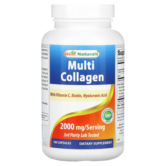 Best Naturals Multi Collagen Pills 2000mg for Hair, Skin, and Nails - Image 1
