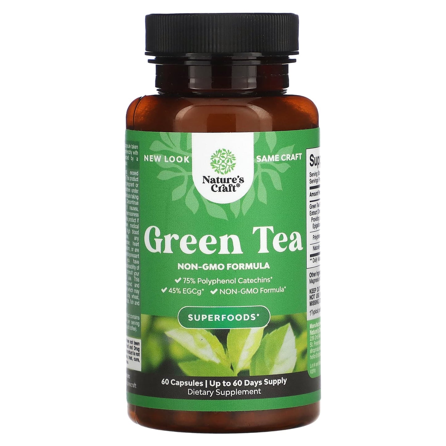 Nature's Craft, Green Tea, 500 mg, 60 Capsules - Image 1