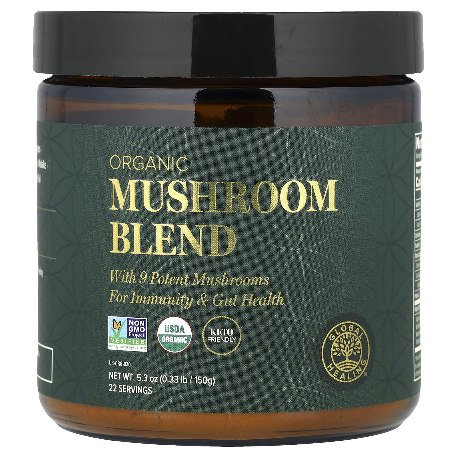 Global Healing Organic Mushroom Blend for Immunity & Gut Health - Image 1