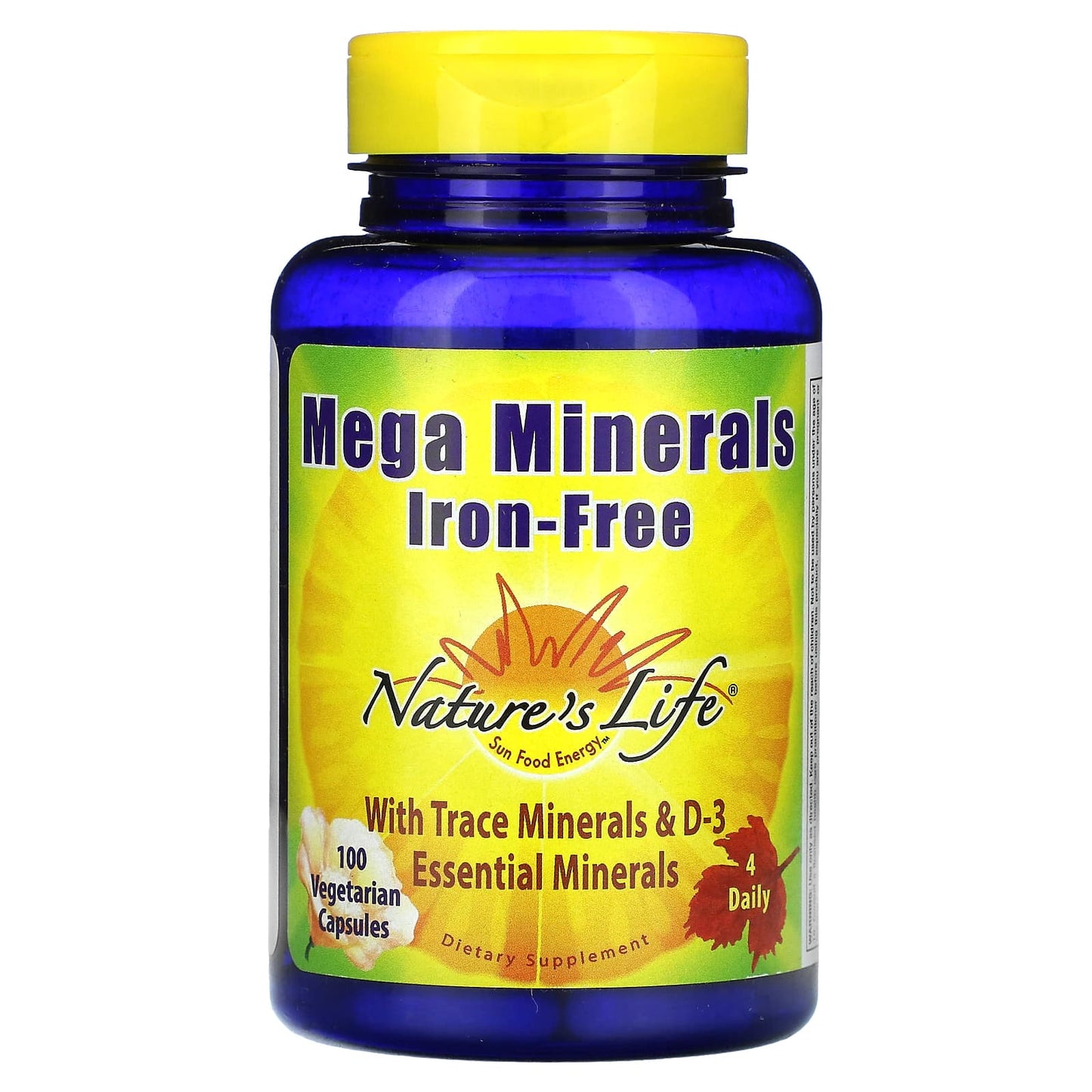Nature's Life, Mega Minerals, Iron Free, 100 Vegetarian Capsules - Image 1