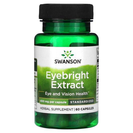 Swanson, Eyebright Extract, 400 mg, 60 Capsules - Image 1