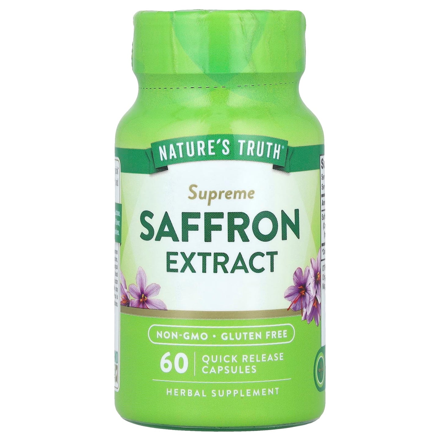 Nature's Truth, Supreme Saffron Extract, 60 Quick Release Capsules (88.5 mg per Capsule) - Image 1