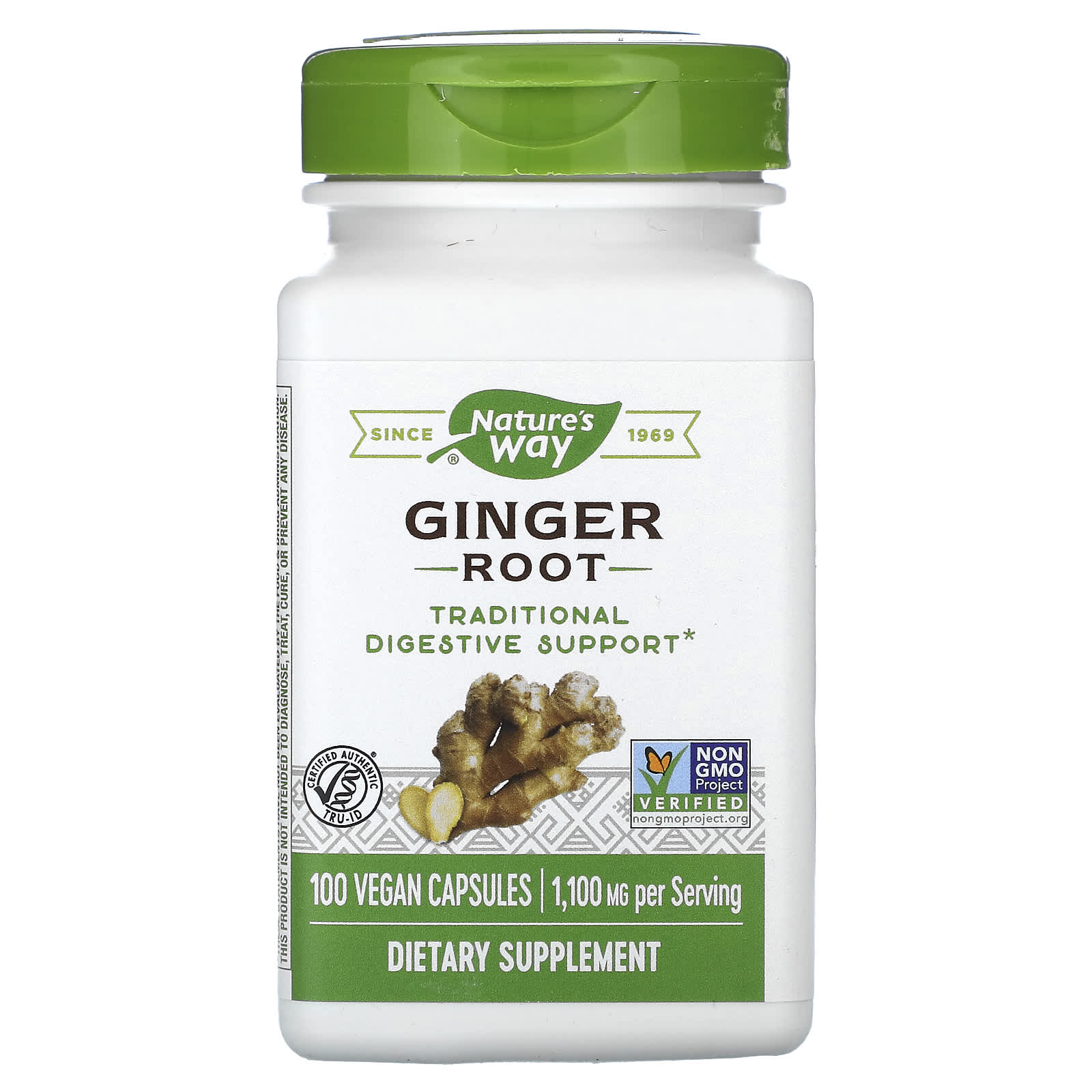 Nature's Way, Ginger Root, 100 Vegan Capsules (550 mg per Capsule) - Image 1