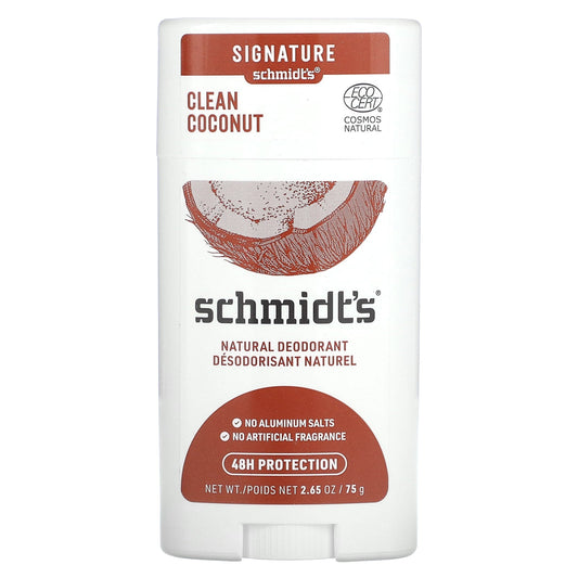 Schmidt's, Natural Deodorant, Clean Coconut, 2.65 oz (75 g) - Image 1