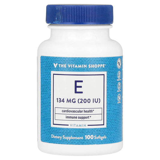 The Vitamin Shoppe, Vitamin E, 134 mg (200 IU), 100 Softgels - Image 1