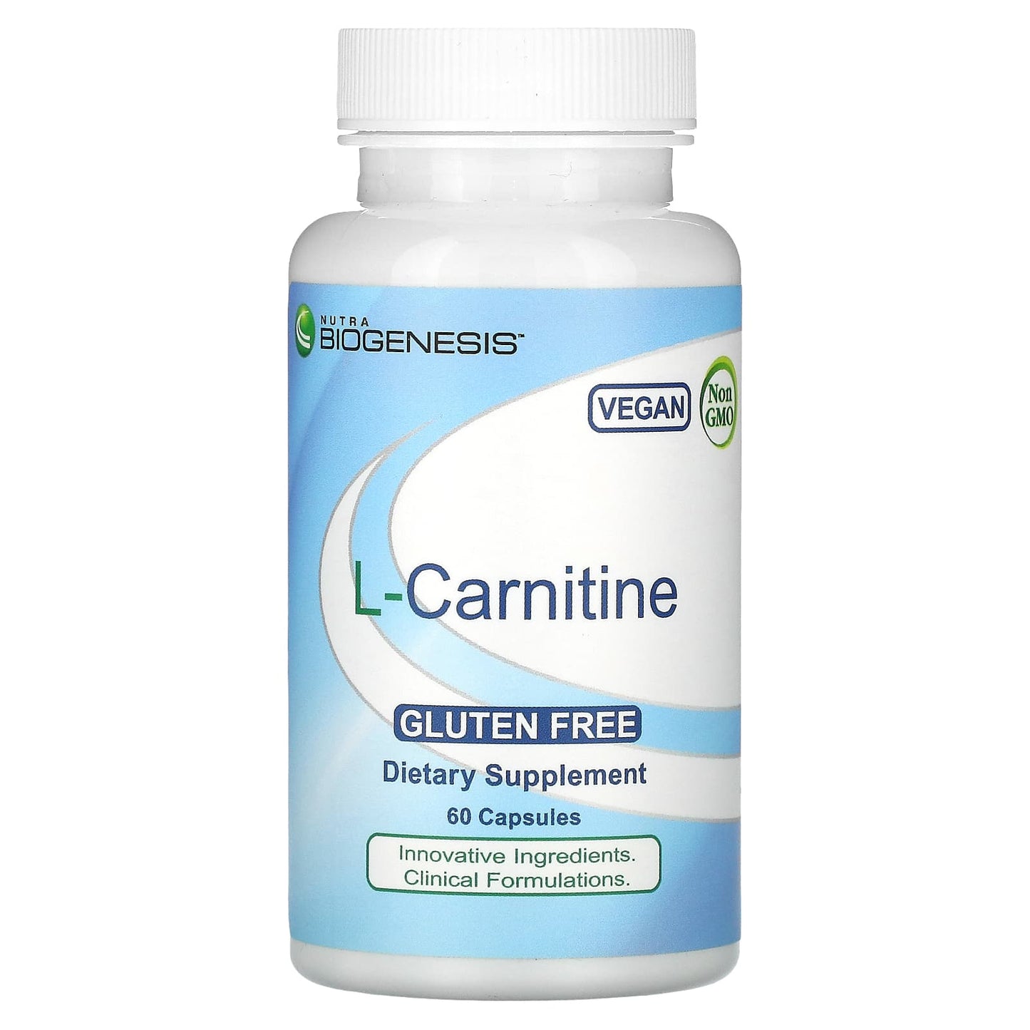 Nutra BioGenesis, L-Carnitine, 500 mg, 60 Capsules - Image 1