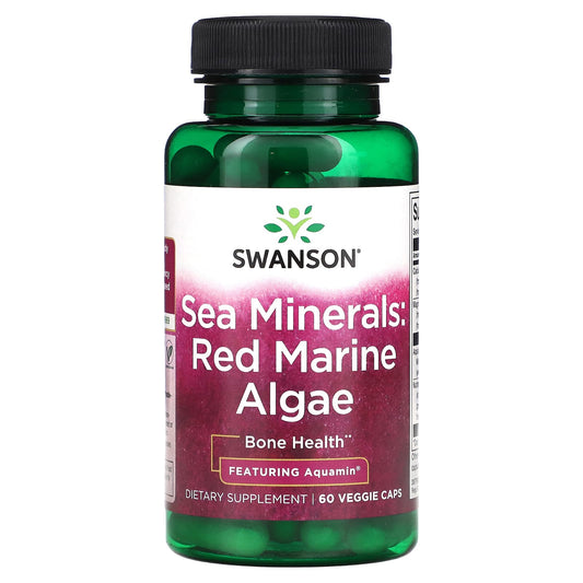 Swanson, Sea Minerals: Red Marine Algae, 60 Veggie Caps - Image 1