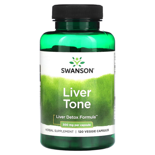 Swanson, Liver Tone, 300 mg, 120 Veggie Capsules - Image 1