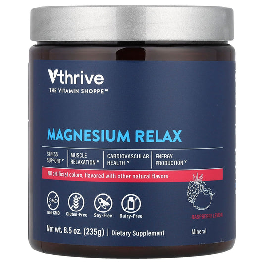Vthrive, Magnesium Relax, Raspberry Lemon, 8.5 oz (235 g) - Image 1